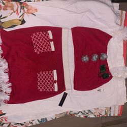 Christmas Skirt And Top Set 