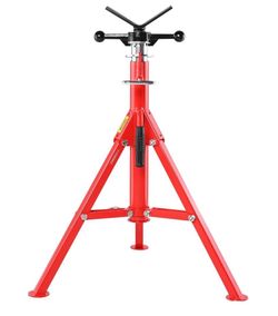 NEW! V-Head Pipe Stand, 1/8"-12" Capacity, 28"-52" Height Adjustable, Pipe Jack Stands 2500 lbs Load Capacity, Portable Folding Pipe Stands, Durable C
