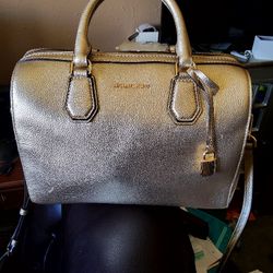 Gold Medium Sized Michael Kors Satchel 