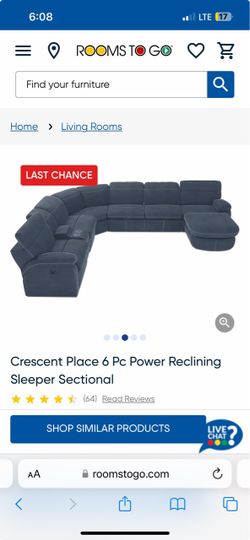Crescent Place 6 Piece Reclining Sofa