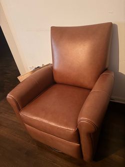 Leather Pottery barn manual recliner