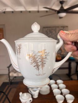 Vintage Fukagawa Arita Full Tea Set for 8