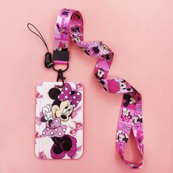 Disney - Minnie Mouse - Lanyard Keychain Cardholder USB Holder