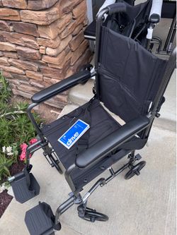 Transfer Chair brand DRIVE. 17” seat, foot support. Brand new