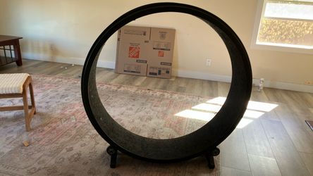 45” in diameter Cat running black wheels