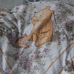 Adorable 2 Sided Winnie Pooh Quilt