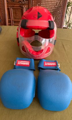 Kamikaze Line Karate Sparring Gloves & Century Helmet