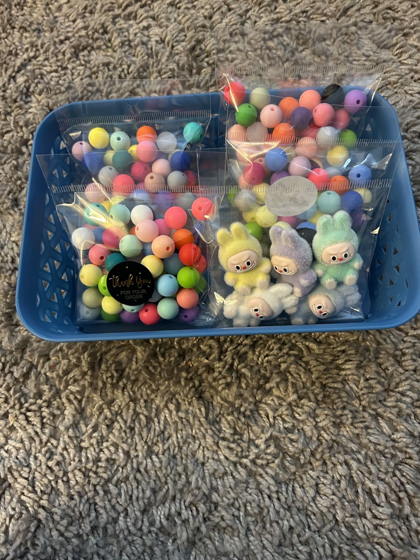 Round rubber beads