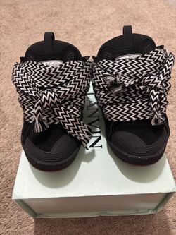 Lanvin Curb Sneakers Black White Laces
