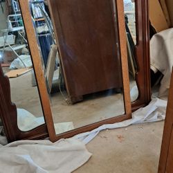 35x50 Mid Cent Large Mirror Chippendale Mahagony Frame