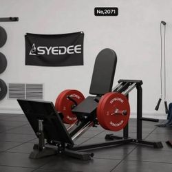 Leg Press Machine, Compact Leg Sled with Band Pegs & Calf Block, 900 Lbs Weight Capacity, Squat Machine for Quads, Calves & Hamstrings, Home Gym Leg M