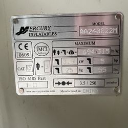 Mercury Inflatable Dingy 