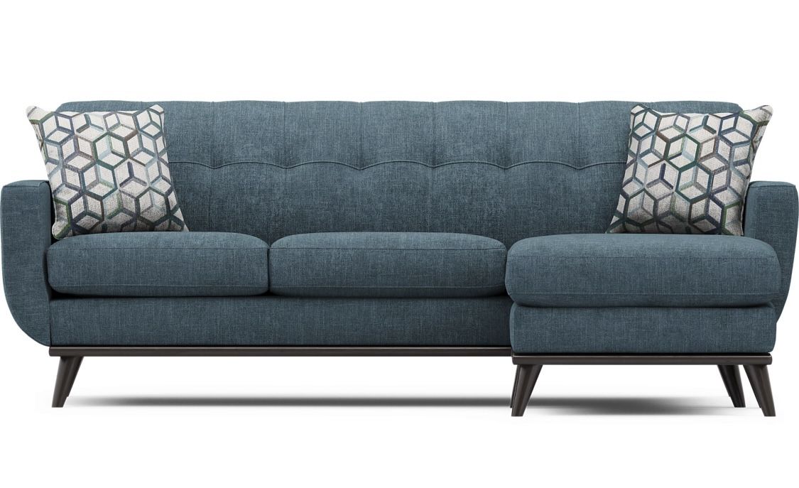3 Month Old East Side Teal Chaise Sofa