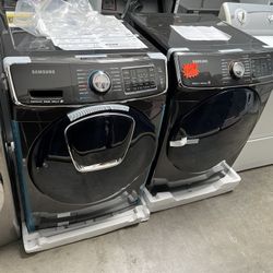 SAMSUNG FRONT LOAD WASHER AND GAS DRYER