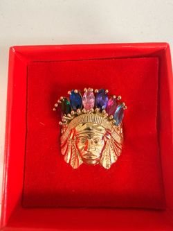 Indian Head Men’s Ring 10k