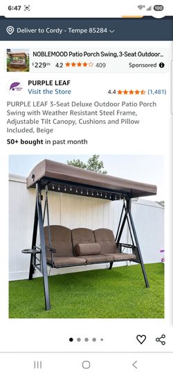 Swinging outdoor chair