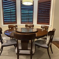Luxury Hardwood Dining + Matching Rug