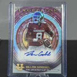 Dillon Gabriel Sooners jersey auto card
