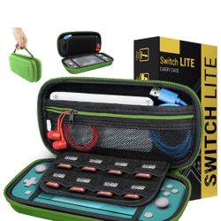 Carry Case for Nintendo Switch Lite - Portable Travel Carry Case with Storage for Switch Lite Games & Accessories [Green]