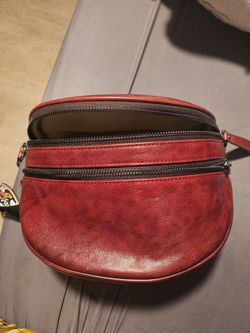 Genuine leather crossbody bag
