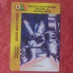 1995 Fleer Marvel War Machine Universal Arsenal OverPower Card Game Vintage Comics Collectible Character