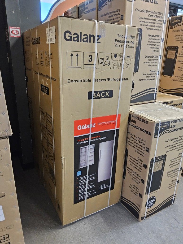 GALANZ CONERTIBLE FRIDGE/FREEZERS IN STOCK NOW 11 CF NEW IN BOX ONE YEAR MANUFACTURE WARRANTY - PAYMENT PLANS
