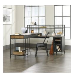 Better Homes & Gardens Lindon Place L-Shaped Desk, Vintage Oak Finish