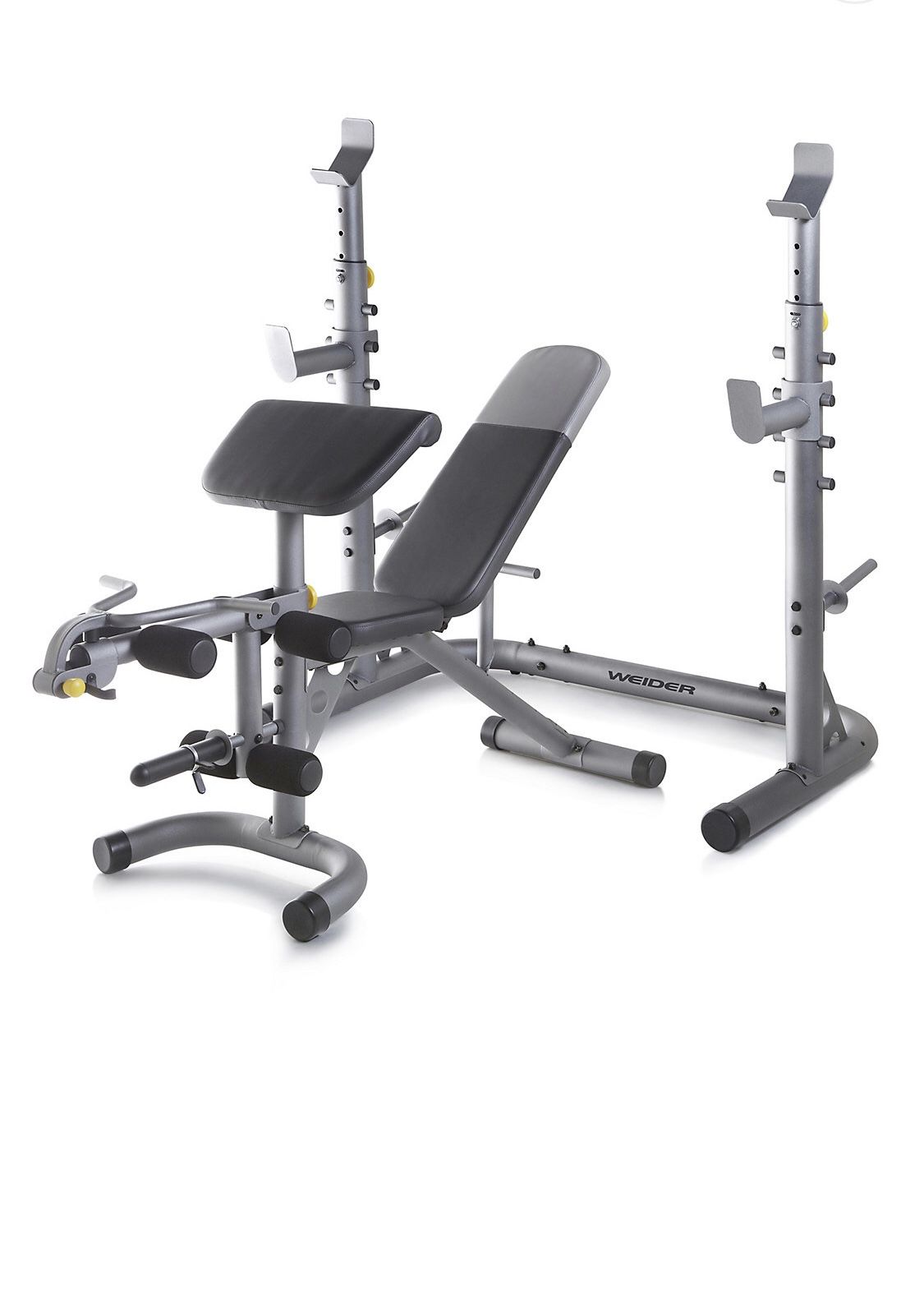 Weider Olympic Workout Bench with Squat Rack Black