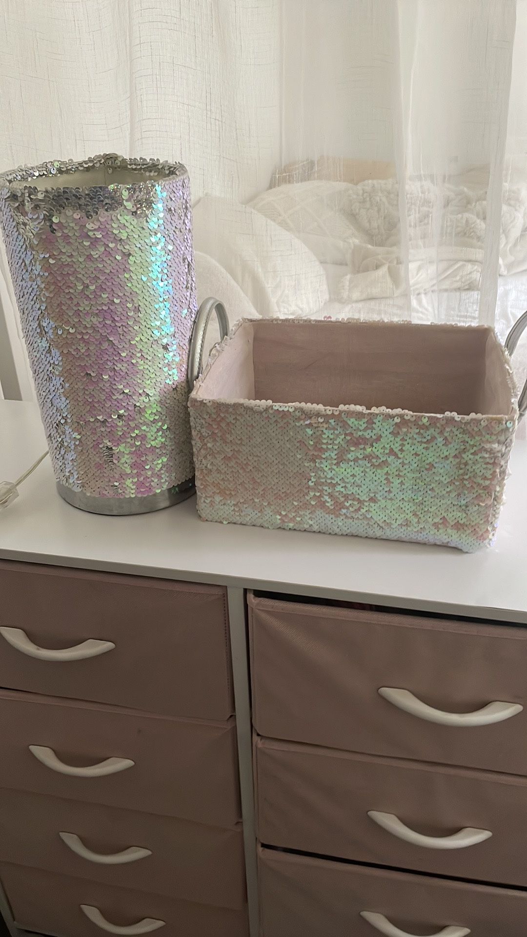 Lamp And Storage Set Pink