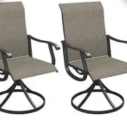 4 Outdoor Swivel Chairs 