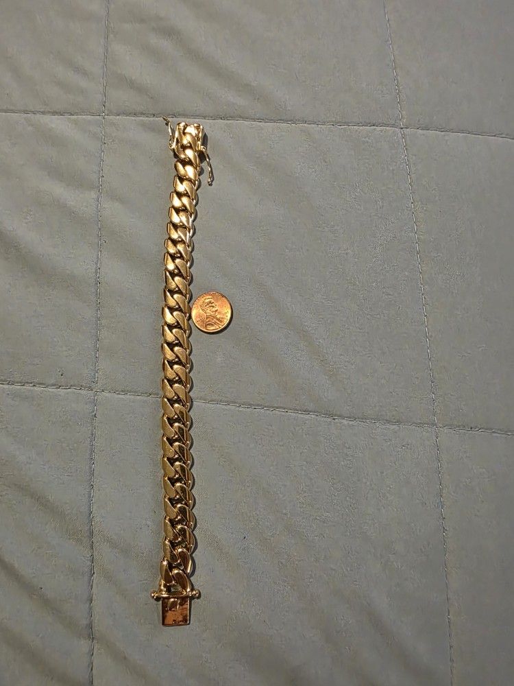 10K Cuban Bracelet 