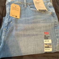 New Levi’s w/Tags 32x32 Skinny 