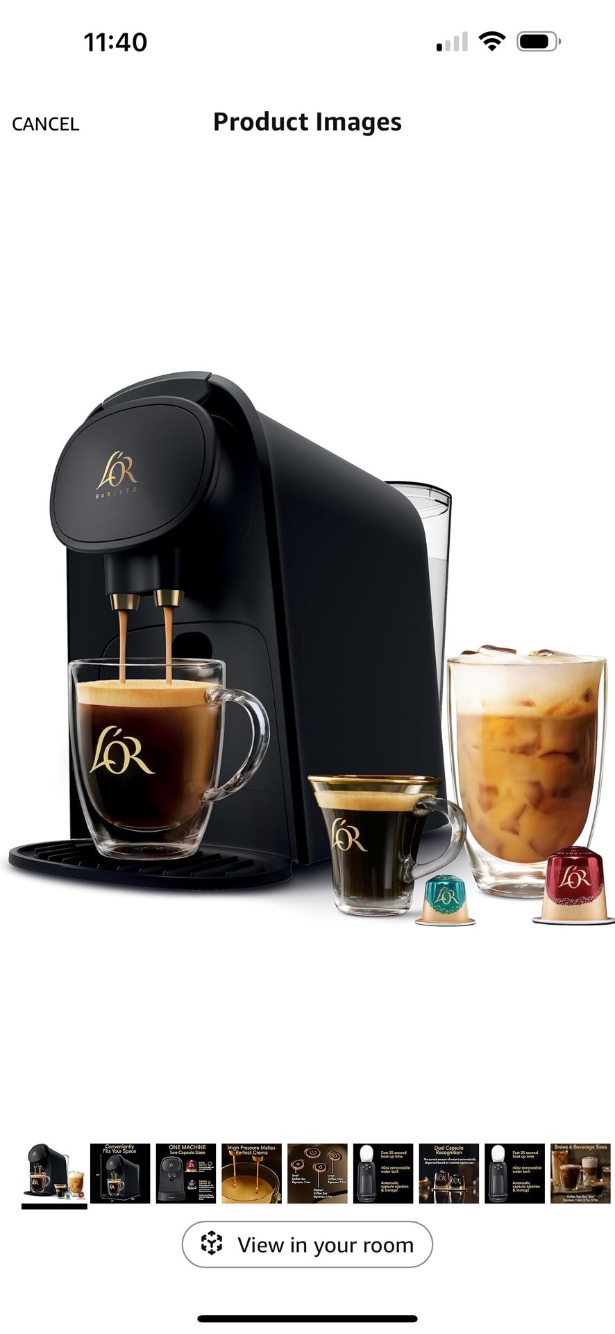 L’or Barista System Coffee And Espresso