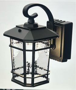 KODA Outdoor LED Wall Lantern with Built in Power Outlet & Sensor