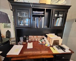 Black Desk with Hutch