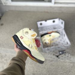 off White Jordan 5 Sail (WITH EVERYTHING).