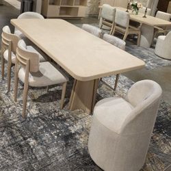 New Beautiful Ash Wood 7 Pc Dining Collection