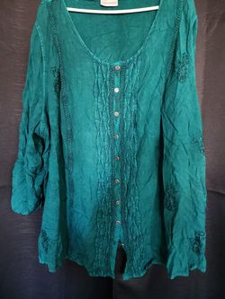 Catherine's 2x blouse green 💚