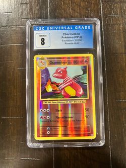 CGC 8 Charmeleon Evolutions 10/108 ENG 2016 Reverse Holo Pokemon TCG
