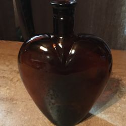 Paul masson amber bottle heart shaped #4600
