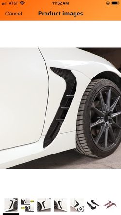 Car Front Fender Side Air Flow Fender Vent Cover Trim Compatible for Subaru BRZ Scion FR-S Toyota GT86