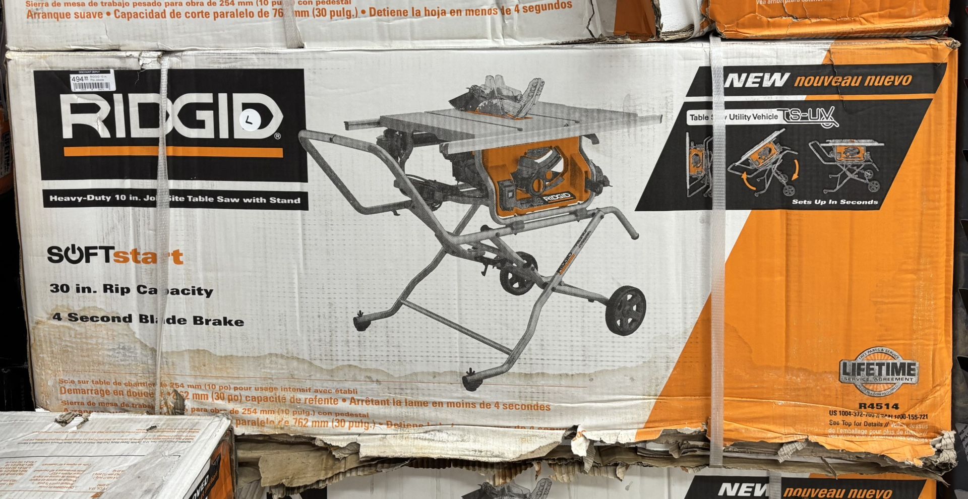 Ridgid Heavy Duty 10in Jobsite Table Saw With Stand (new)