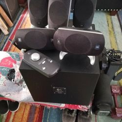Logitech Z5300 Surround Sound System With Subwoofer And Remote Control.  $150. Pickup In Oakdale 