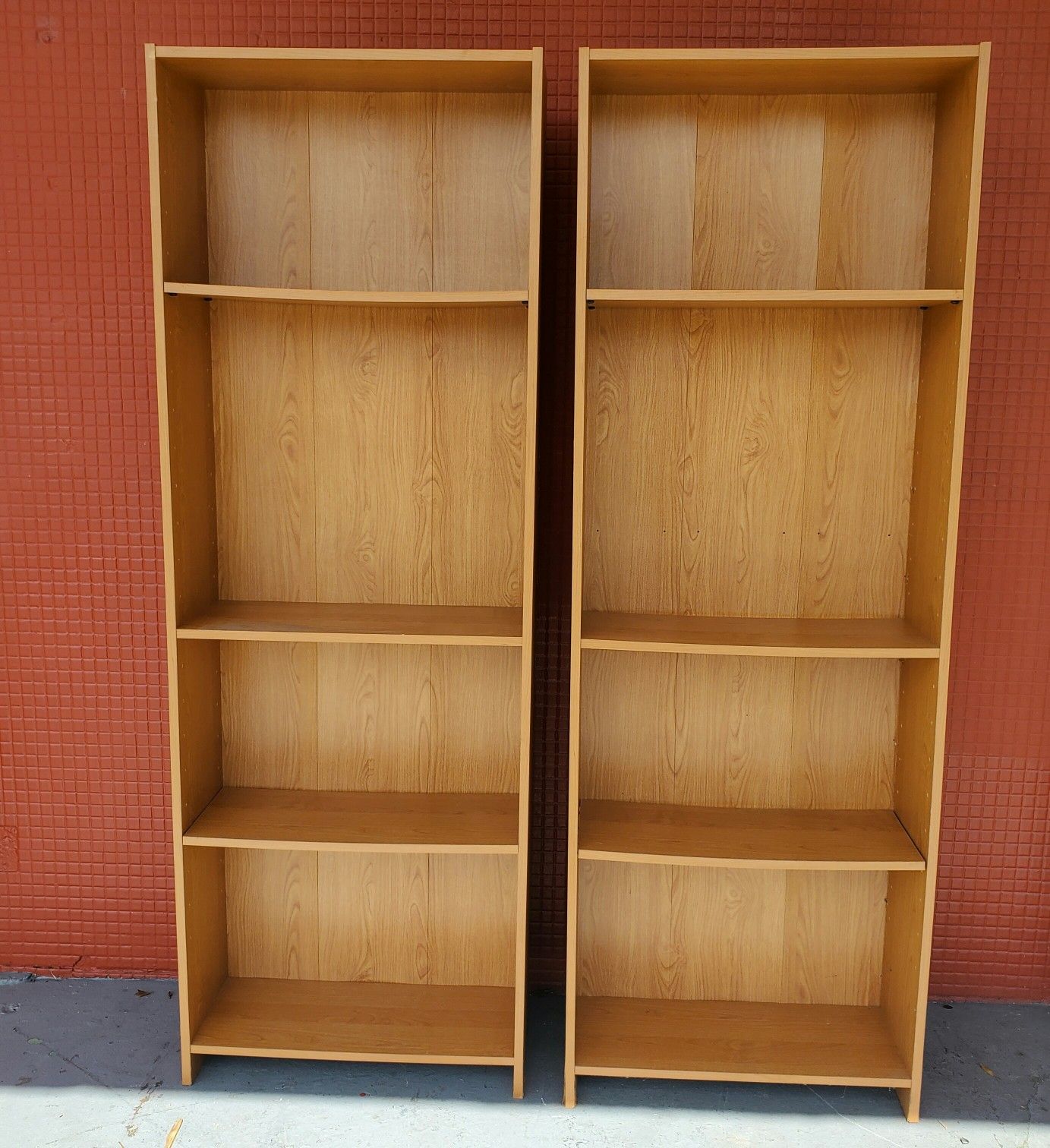 2 bookshelves