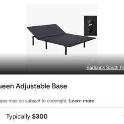 Badcock South Queen Black Adjustable Bed