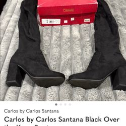 Long Black Suede Boot