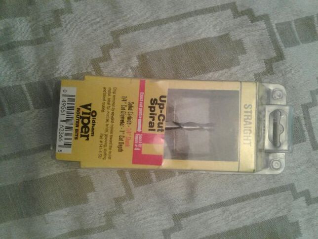 Oldham viper router bits up cut spiral for Sale in Tacoma WA