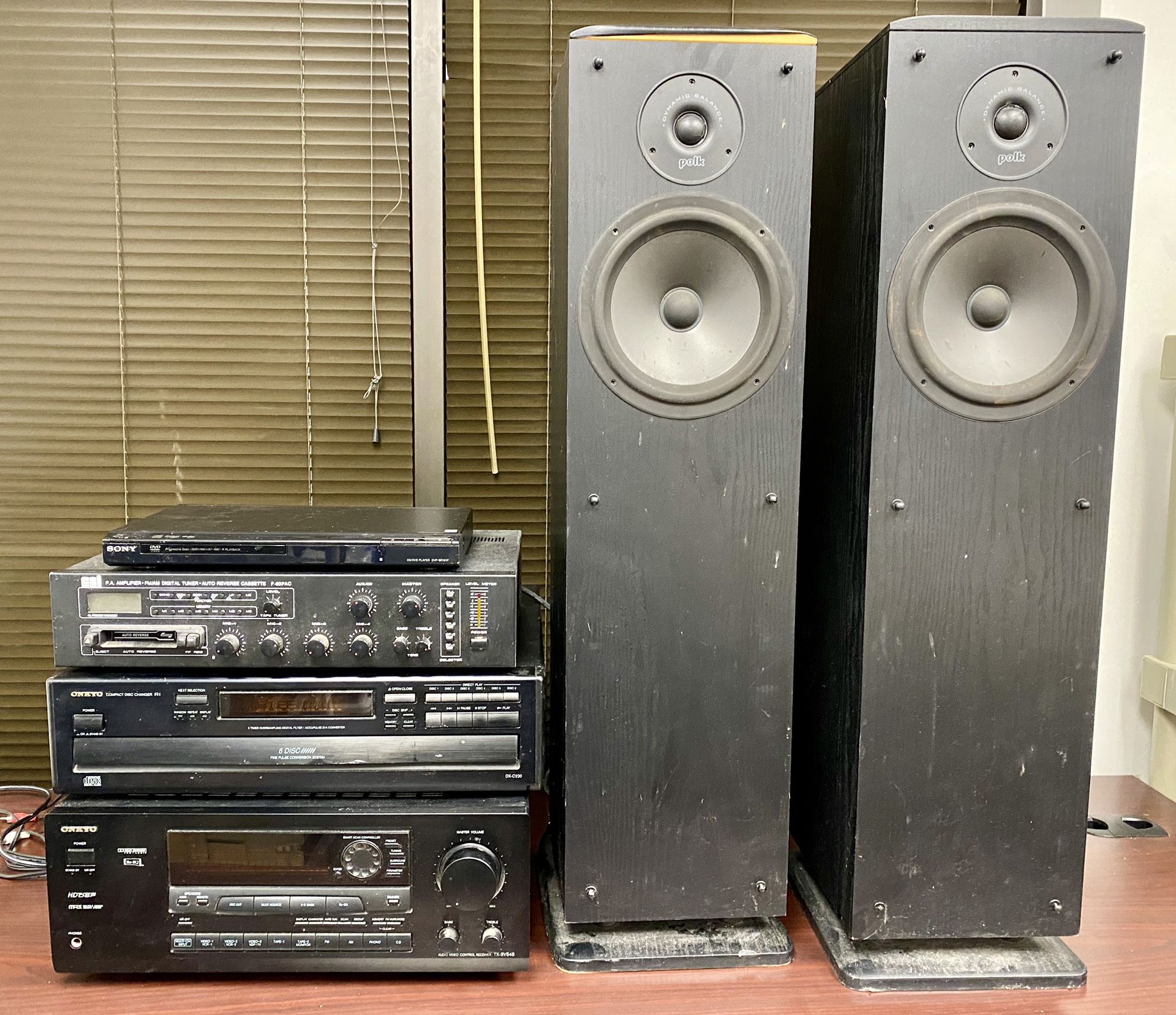 Stereo Equipment Tuner Speakers CD player, DVD, amplifier