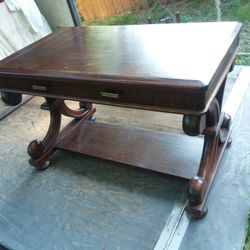 Mission Style Table with Drawers beautiful lines