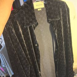 Gucci Mono Gram Button Up Authentic Vintage 